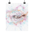 Galaxy Watercolor Poster — Pastel Spiral Matte Vertical Art Print