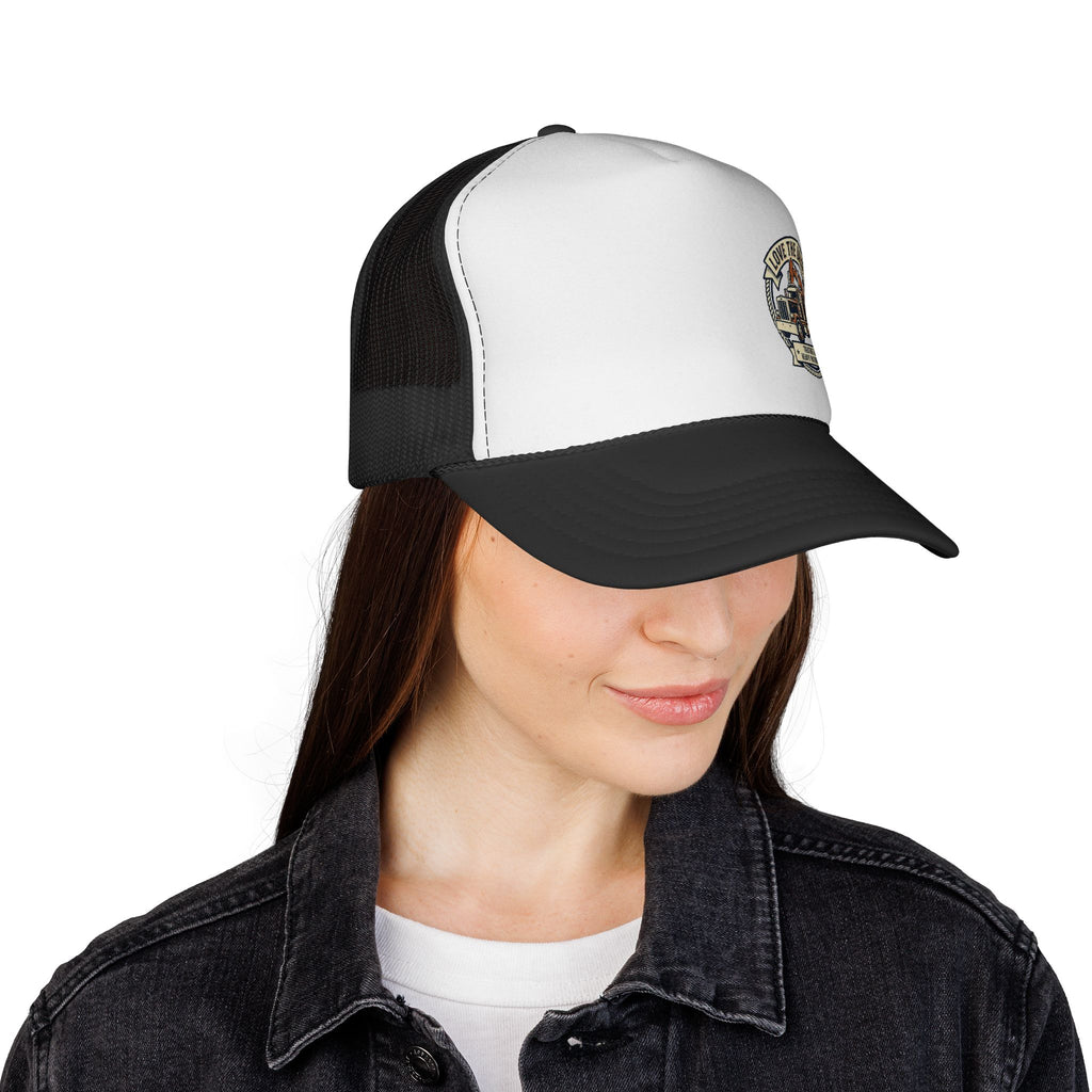 Trucker Cap – I Love The Drive Vintage Semi Truck Logo